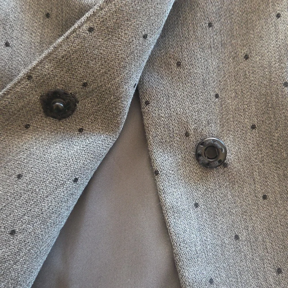 Banana Republic, Gray Blazer with Black Dots, Size 10 - Picture 6 of 6
